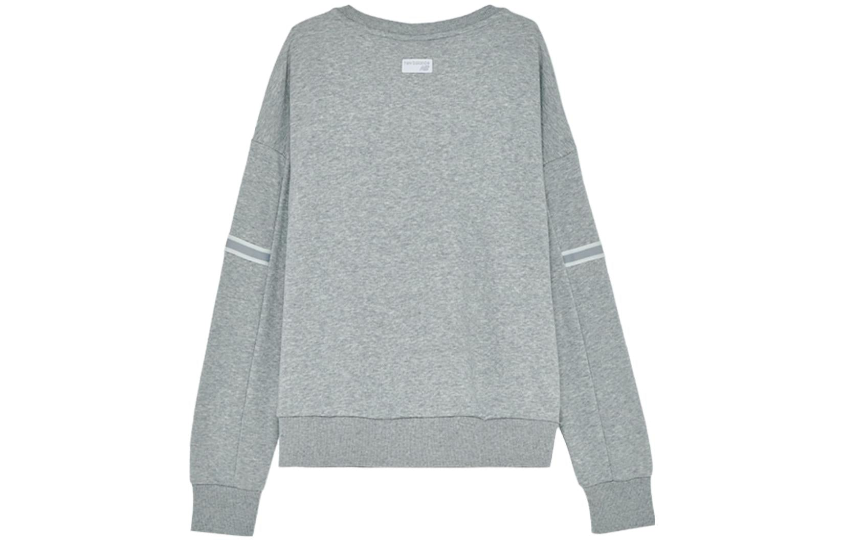 (WMNS) New Balance Classic Sweatshirt Asia Sizing 'Grey White' AWT91551-AG