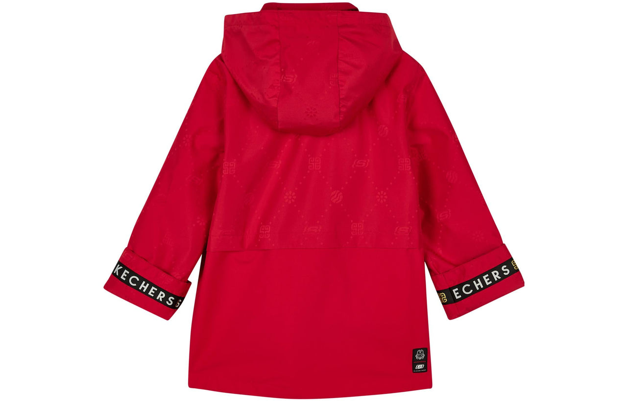 (GS) Skechers CNY Series Casual Hoodies 'Red Black' L123B001-02NZ