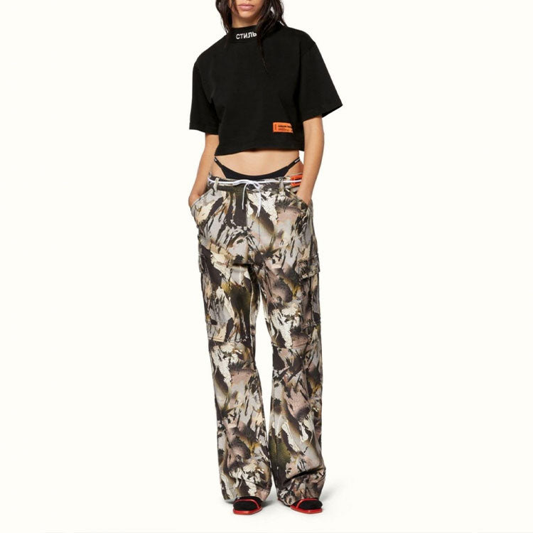 (WMNS) HERON PRESTON CTNMB Turtleneck Crop Top 'Black' HWAA031C99JER0011001