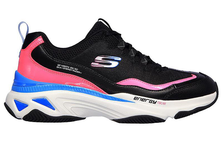 (WMNS) Skechers Energy Racer Low-Top Running Shoes Pink/Black/Blue 149374-BBLP
