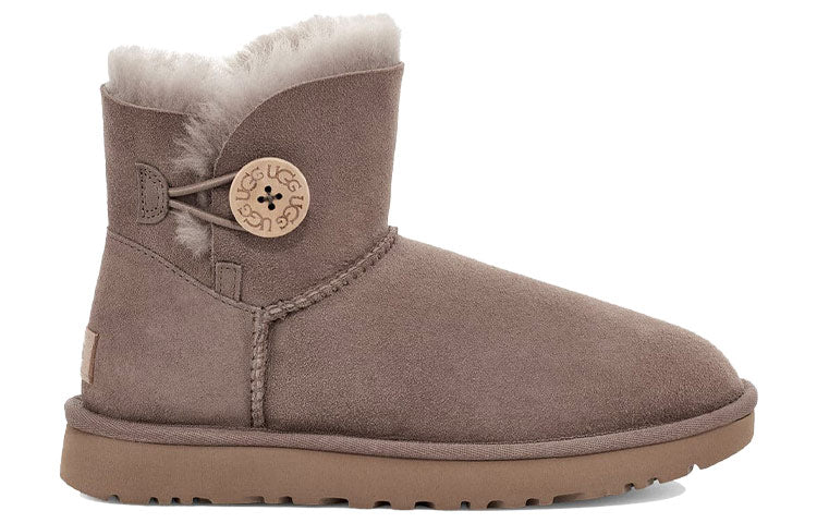 (WMNS) UGG Mini Bailey Button II Boot Fleece Lined Coffee 1016422-CRBO