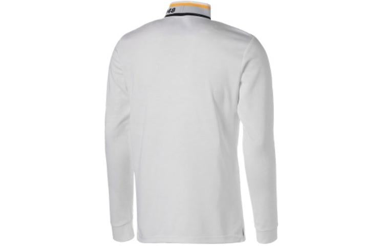 PUMA Golf Rib Collar Mock Neck Long Sleeve T-Shirt 'White' 539365-04