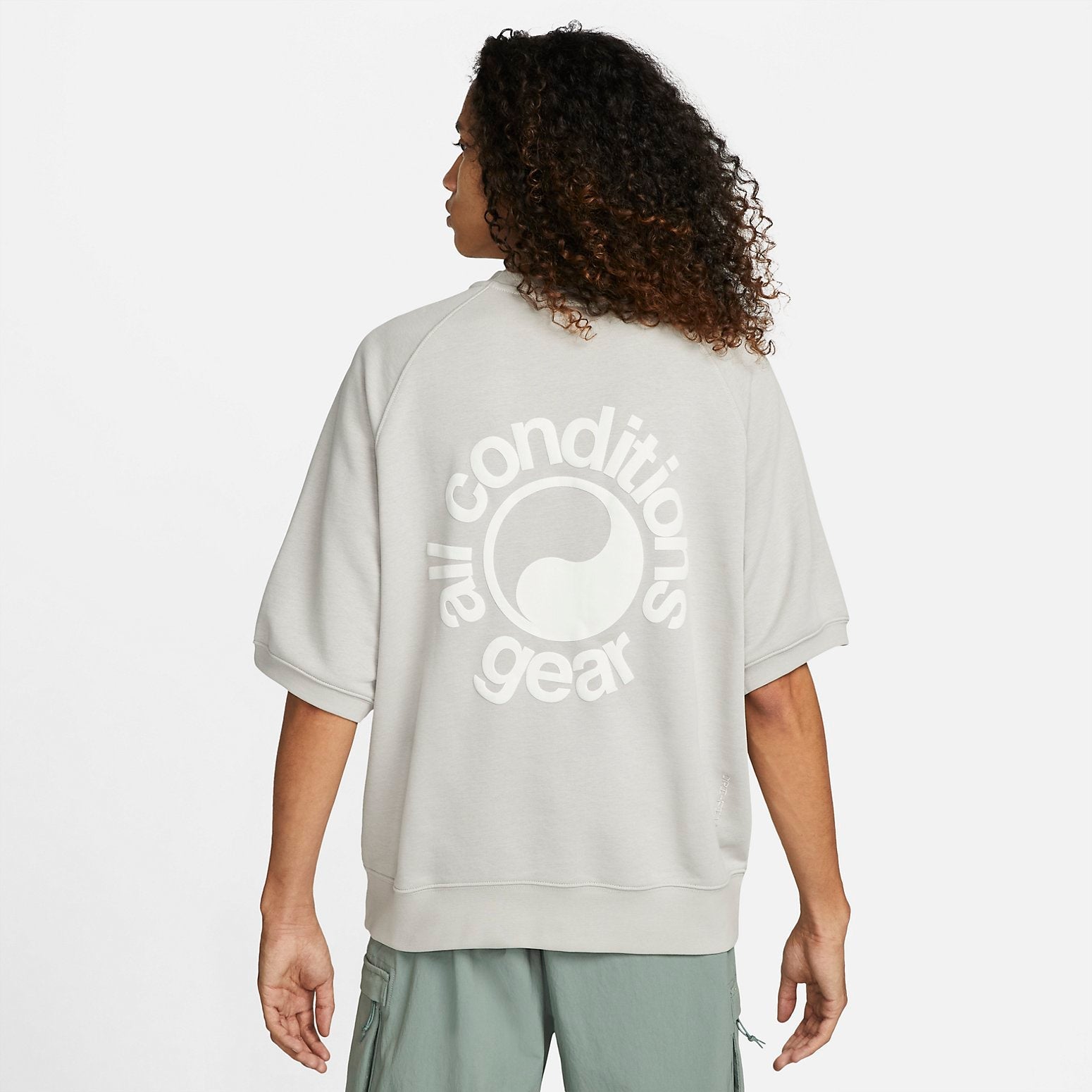 Nike ACG Dry Fit Short sleeve French Terry Crew 'Light Iron Ore' DN3915-012