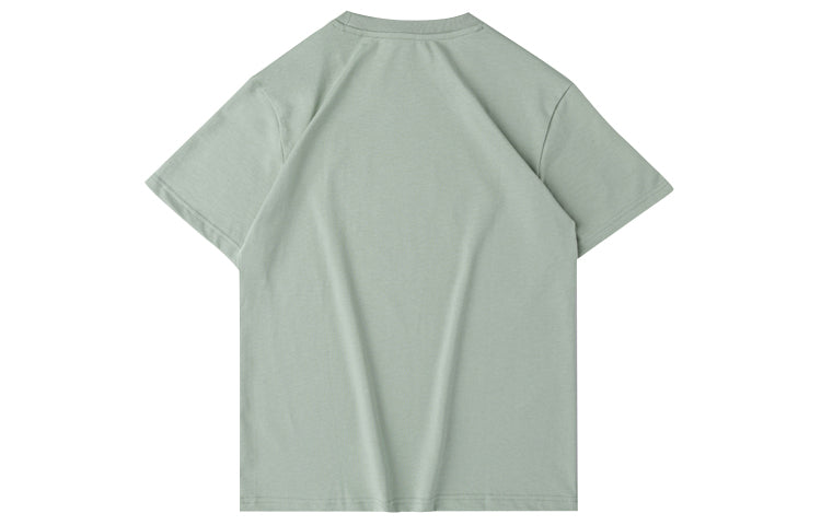 Li-Ning BADFIVE Basketball Series Round Neck Loose Short Sleeve Gray Green AHSQ284-9