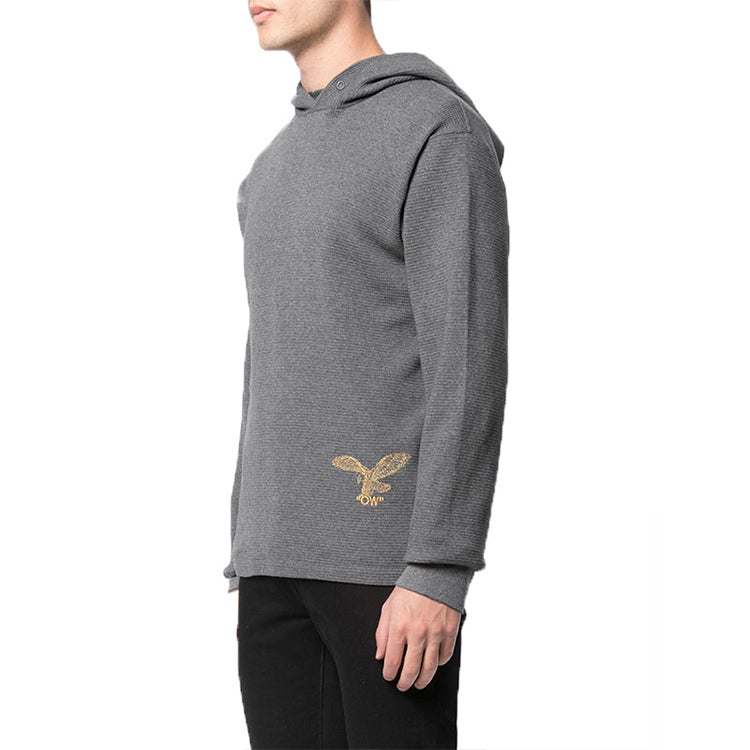 Off-White SS21 Embroidered Logo Cotton Ordinary Version Gray 0MAB020E180050090793