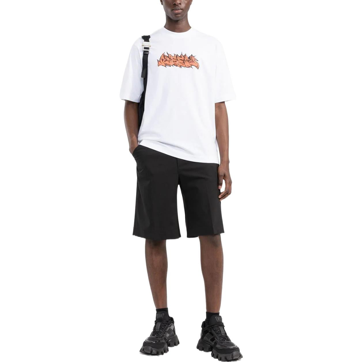 Off-White Logo Print Short Sleeve Tee 'White' OMAA119S22JER0070120