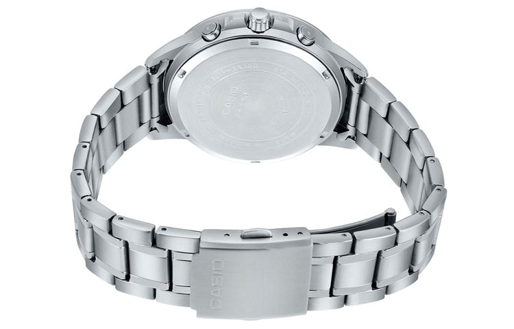 CASIO Male DRESS Japan / South Korea Fashion Black DialSilver BlackSilver Analog MTP-EX300D-1A