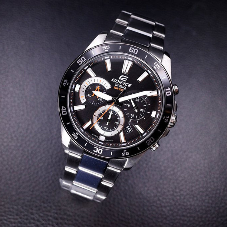 CASIO Male EDIFICE Japan / South Korea Fashion Mens Black Analog EFV-570D-1AVUEF