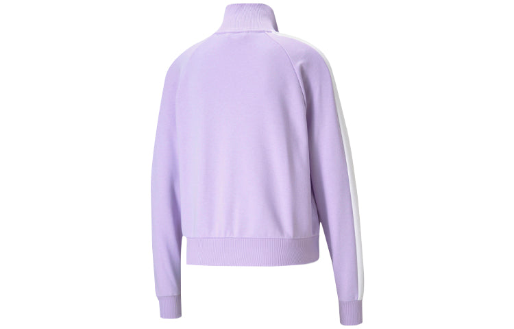(WMNS) PUMA Iconic T7 Embroidery Logo Stand-up Collar Jacket Purple 531412-16