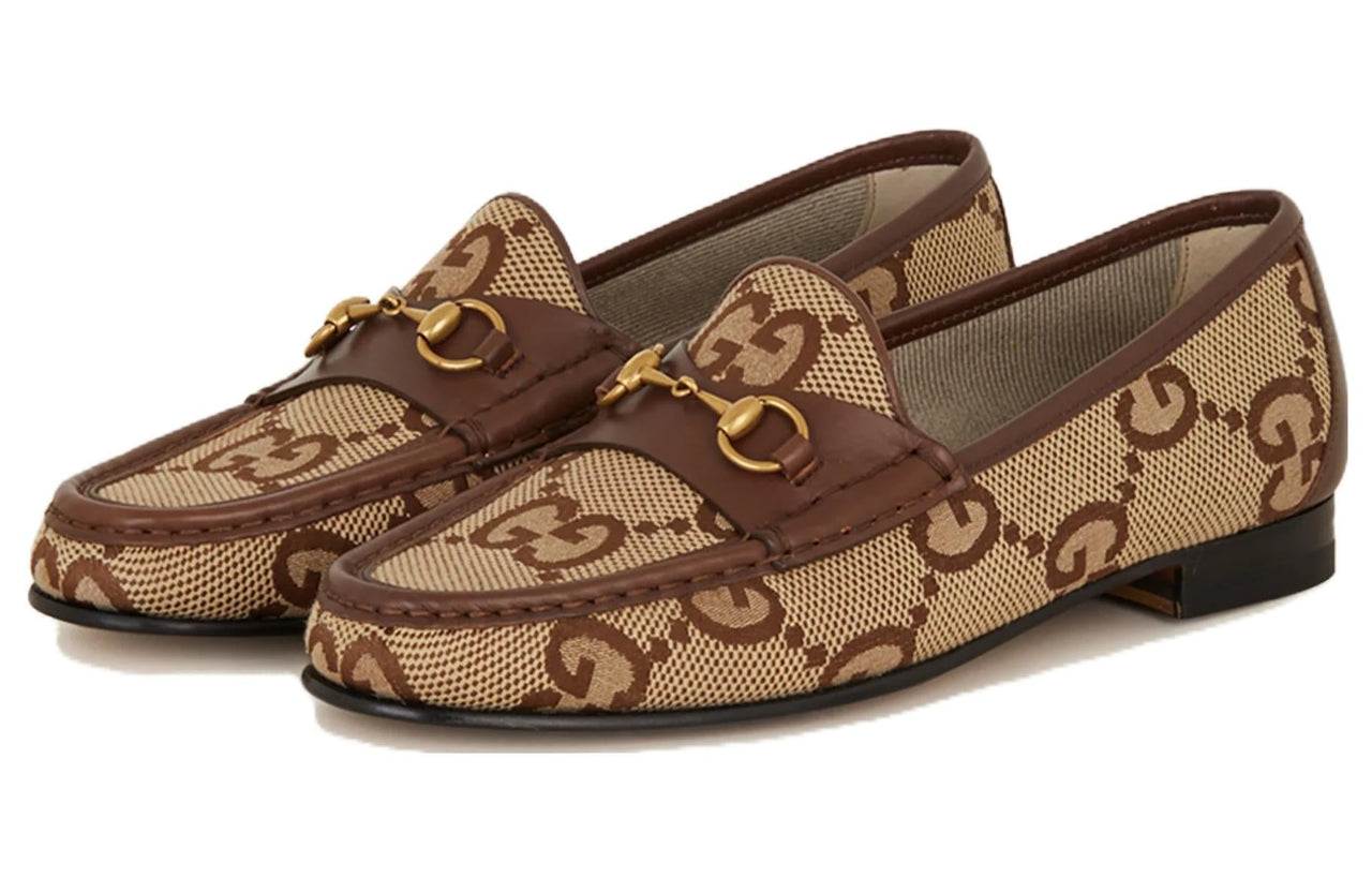 (WMNS) Gucci 1953 loafer with Horsebit 'Camel Ebony' 727581-FABB5-2559