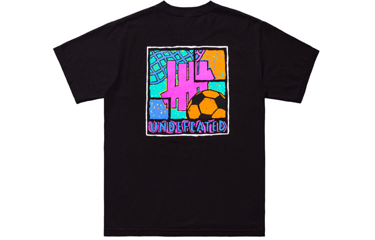 UNDEFEATED SOCCER S/S TEE Chest logo Back Applique Short-sleeve Tee Unisex Black 80105-BLACK