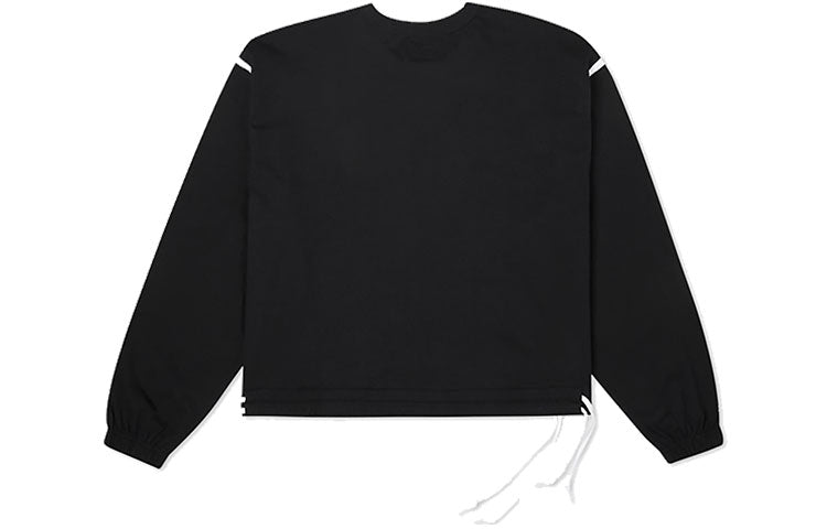 (WMNS) Converse Long Sleeve Jersey Crew Asia Sizing 'Black' 10022827-A01