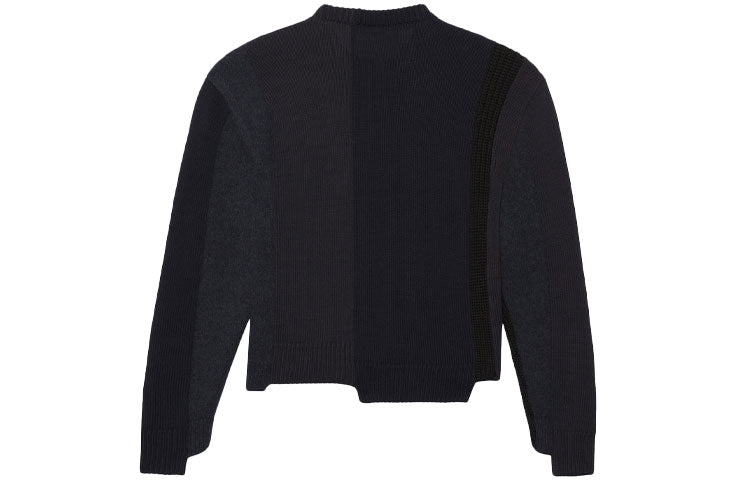 Balenciaga Restructured Asymmetrical Knit Sweater 'Black' 657334T32011271