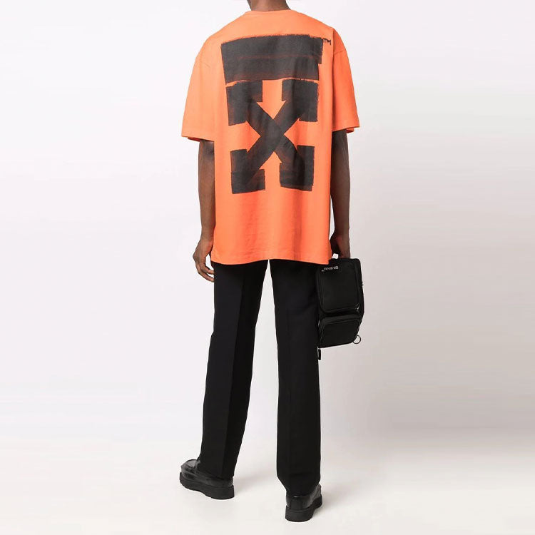 Off-White FW21 Jumbo Marker Arrow Pattern Printing Short Sleeve Loose Fit OMAA038F21JER0082010