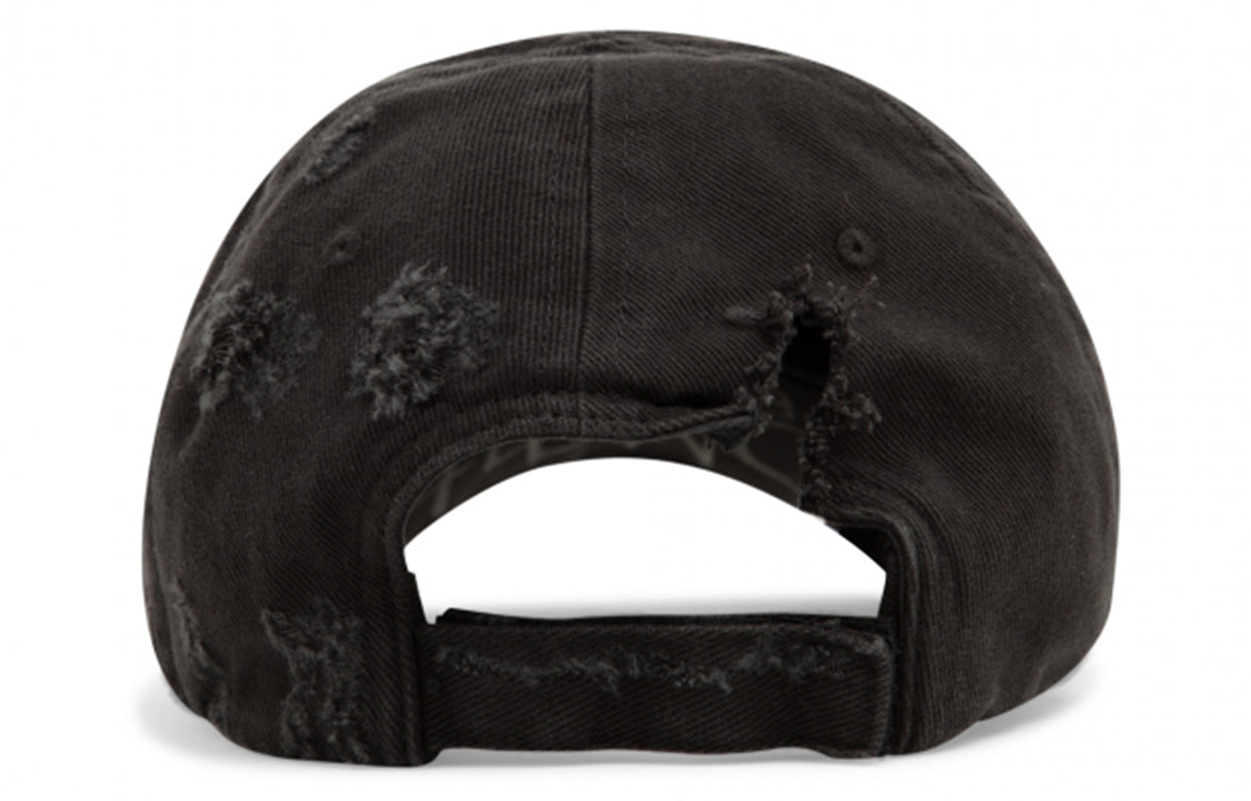 (WMNS) Balenciaga BB Destroyed Piercing Cap 'Black' 661887310B21077