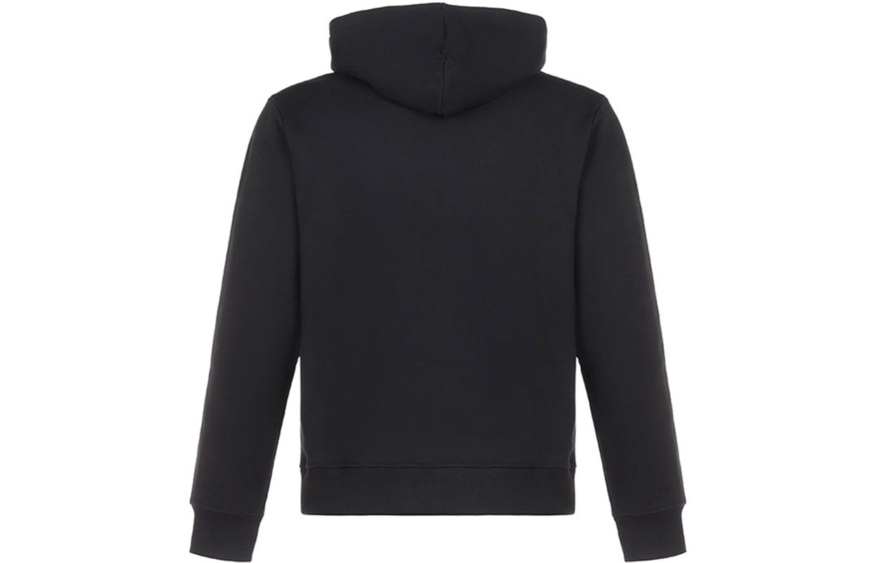 Men's KENZO FW20 Tiger Head Logo Embroidered Cotton Fleece Lined Hooded Long Sleeves Sports Black FA65SW3134XI-99
