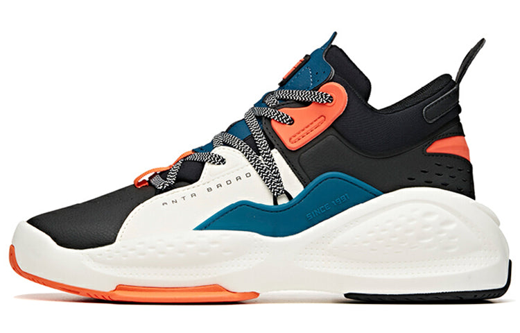 ANTA Skateboarding Series Sneakers High 'Black White Blue' 112048080-8