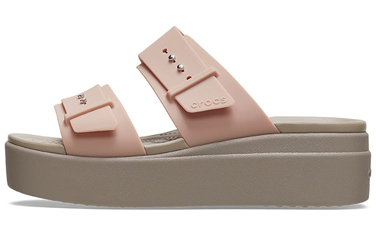 (WMNS) Crocs Pale Blush Brooklyn Sandal 'Brown Beige' 207431-6RL