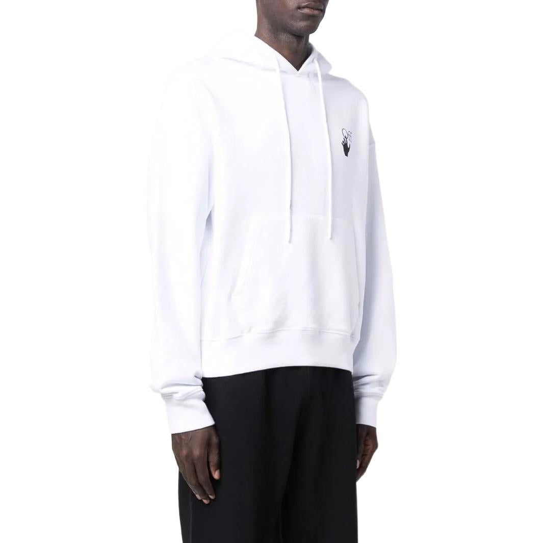 Men's Off-White SS22 Solid Color Logo Printing Long Sleeves Version White OMBB037F21FLE00501840184