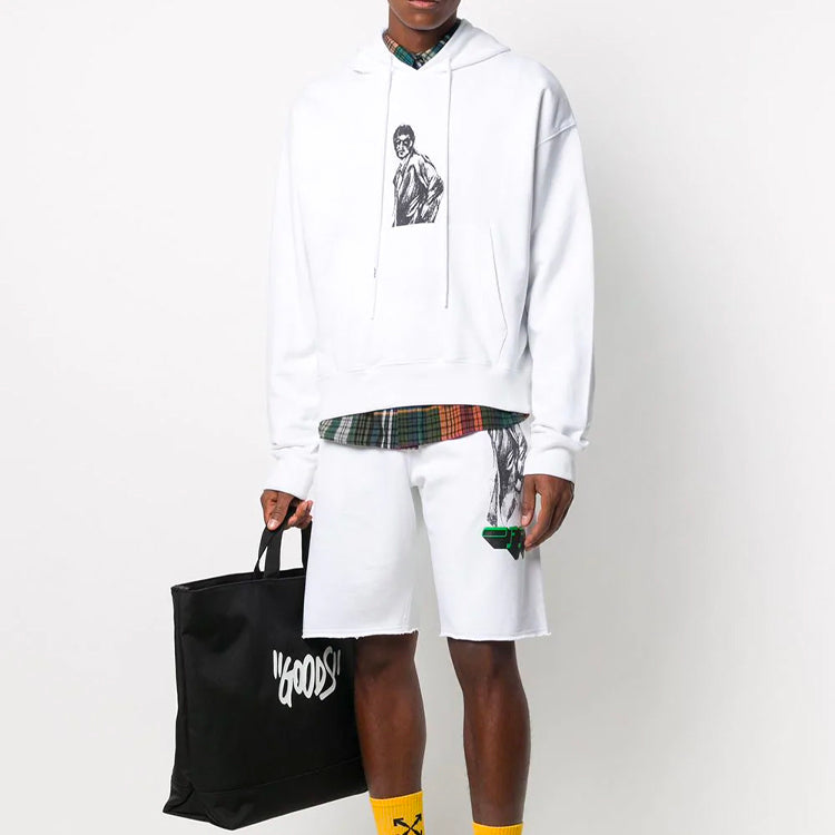 Off-White Mirko Logo Applique Shorts Men's White OMCI006F20FLE0050110