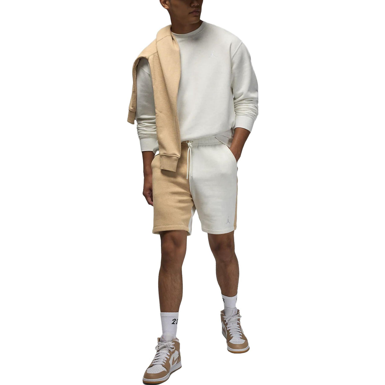 Air Jordan Essentials Fleece Shorts 'Hemp Sail White' FJ7783-200