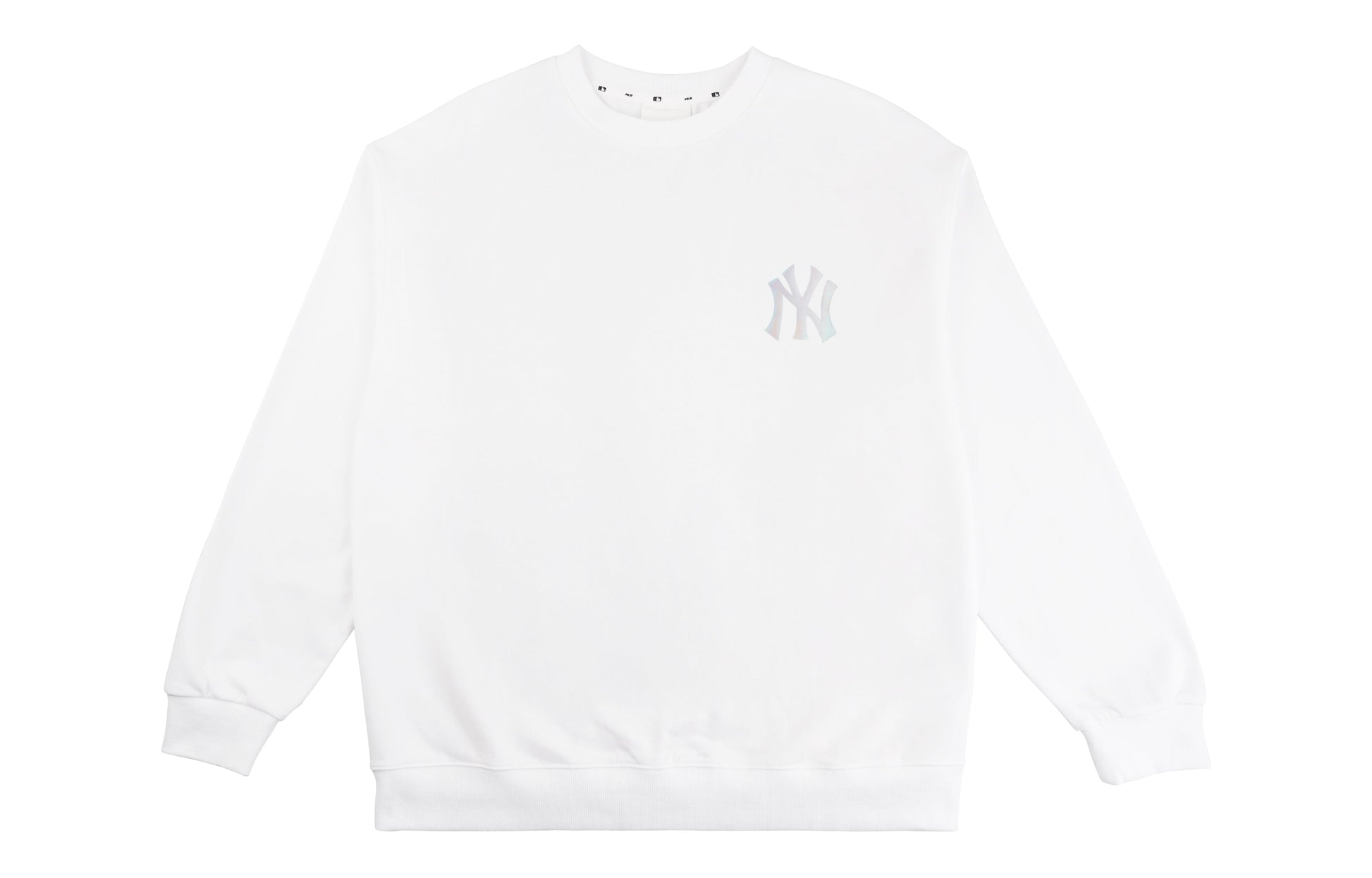 MLB New York Yankees Large Logo Round Neck Unisex White 31MTE1011-50W