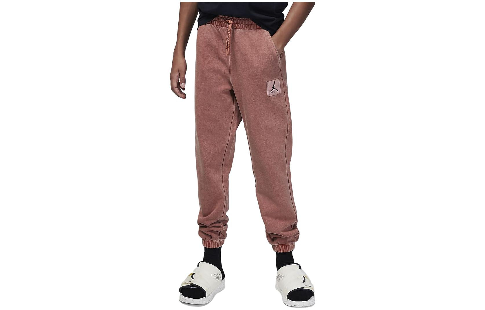 (GS) Air Jordan Flight Fleece Sweatpants 'Pink White' FZ1803-898