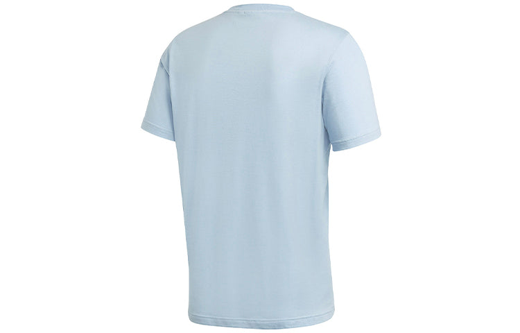 adidas originals Chest Logo Sports Short Sleeve Pink Blue FM3794