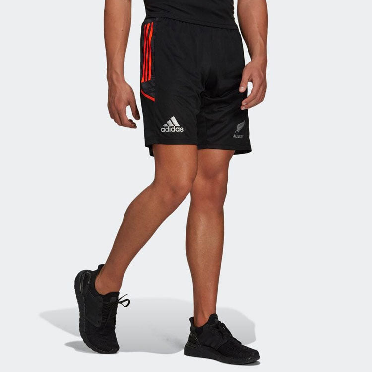 adidas Rugby Gym Shorts 'Black Red' GU3185