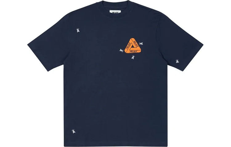 PALACE Fly TShirt Green Triangle Logo Short Sleeve Navy Blue T-Shirt P20ES013