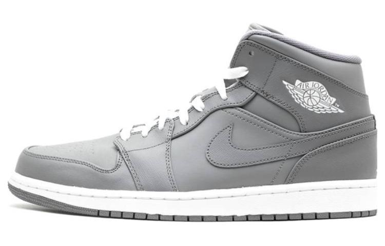 Air Jordan 1 Mid 'Grey White' 554724-003