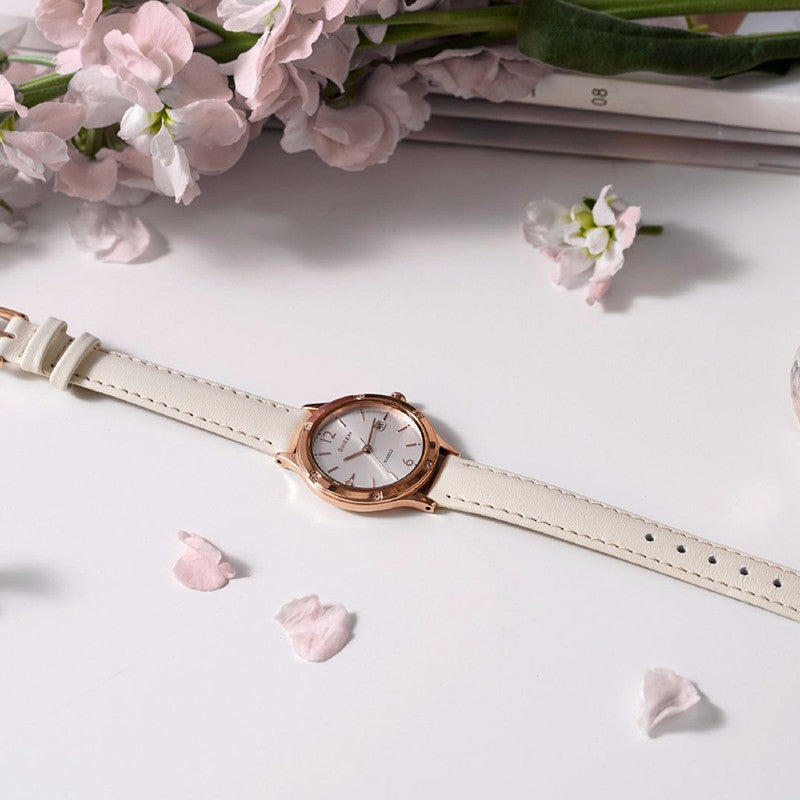 CASIO SHEEN Sapphire Crystal Quartz Waterproof Rose Gold Analog SHE-4533PGL-7AUPR