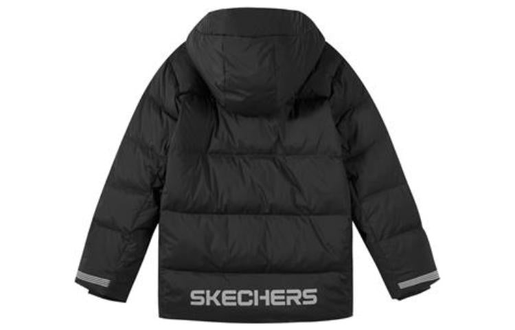 (GS) Skechers Letter Printed Down Jacket 'Black' P422B001-0018