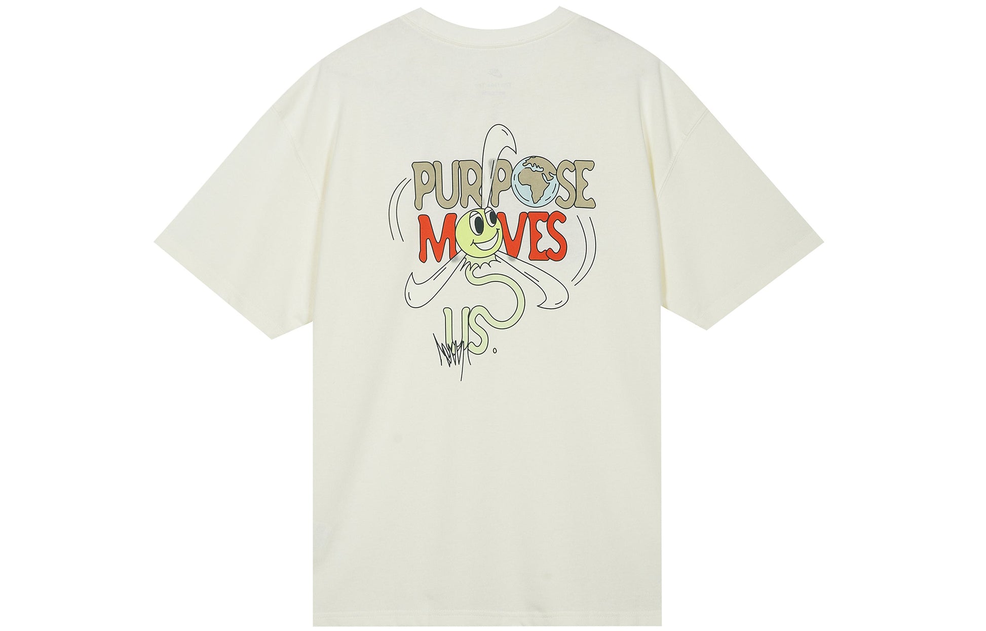 Men's Nike Multi-Color Printing Logo Round Neck Short Sleeve White T-Shirt DV5622-902