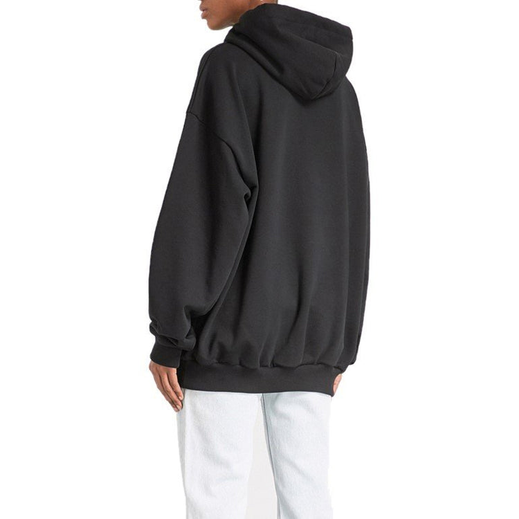 (WMNS) Balenciaga Small Label Hoodie Black 492249TYK271000