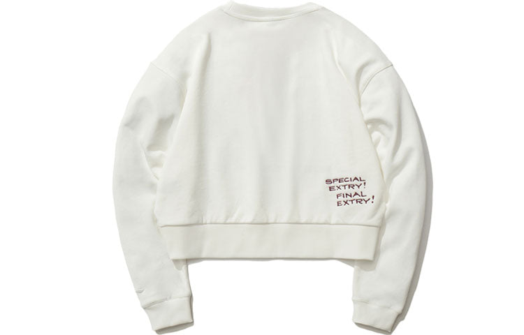 Li-Ning x Disney Crossover Printing Short Loose Pullover Hoodie White AWDR292-1