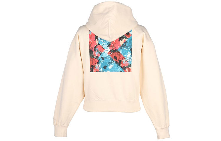 (WMNS) KENZO SS21 Pattern Long Sleeves Fleece Lined Hoodie Cream Yellow FA62SW7774MO-03