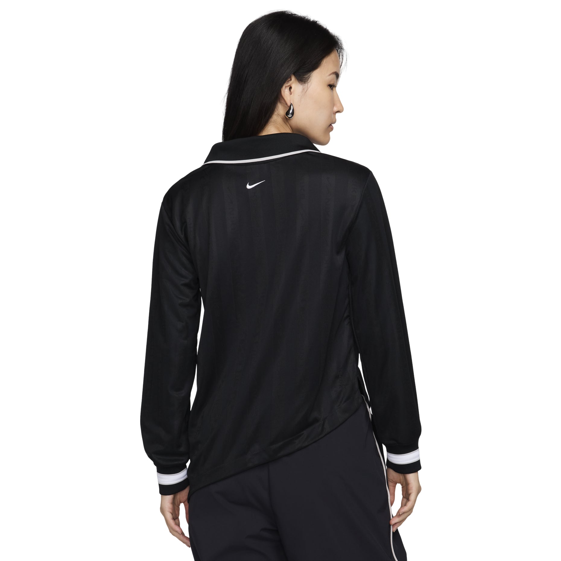 (WMNS) Nike Dri-FIT Jacquard Jersey Asia Sizing 'Black White' FV7539-010