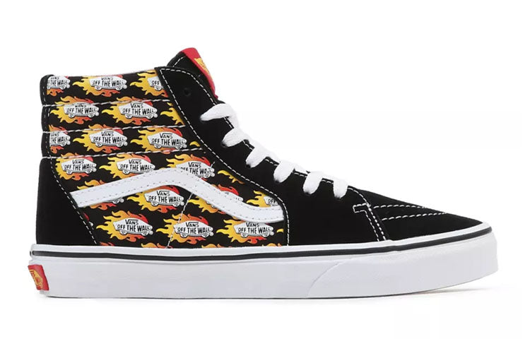 Vans SK8-HI Flame Logo Repeat 'Black White Red' VN0A4UI2AC4