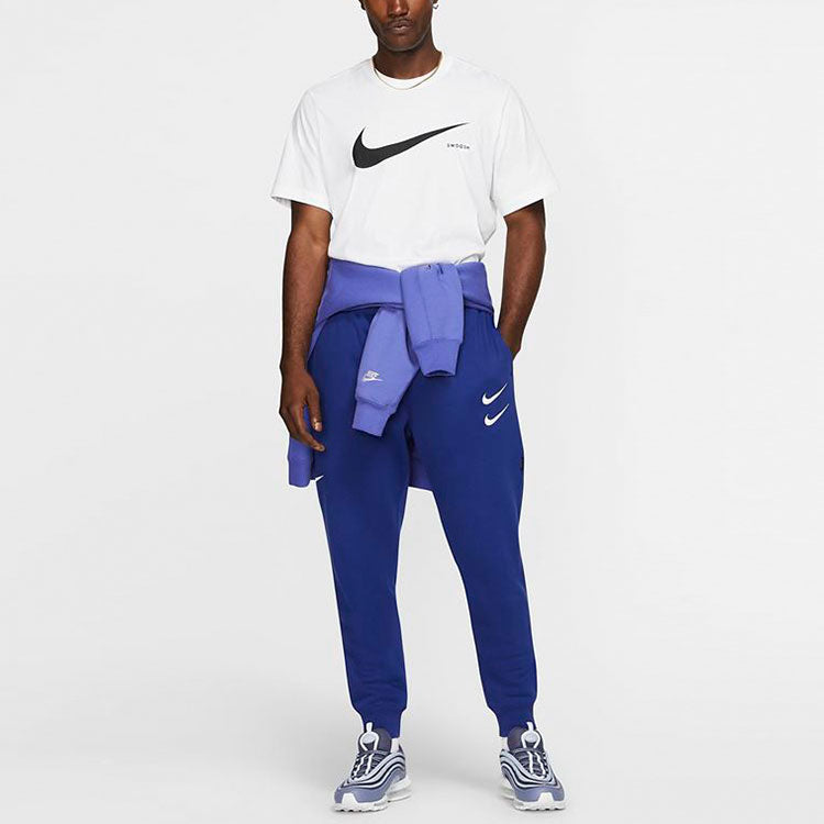 Nike swoosh Embroidered Casual Sports Long Pants Blue DB4956-455
