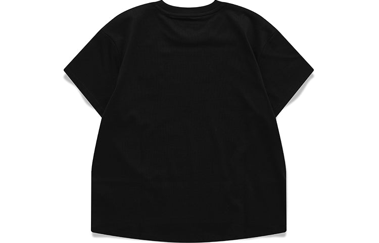 FILA FUSION Alphabet Printing Loose Sports Round Neck Short Sleeve Black T11W121108F-BK