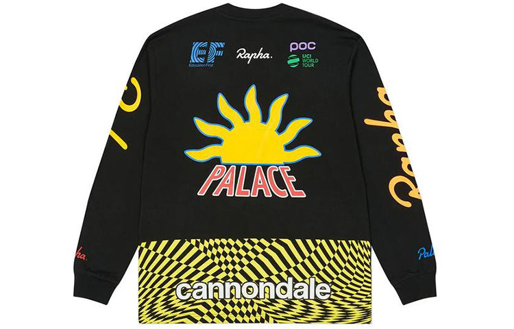 PALACE  Rapha Crossover Off Bike Cartoon Pattern Alphabet Long Sleeves Unisex Black P19LS039
