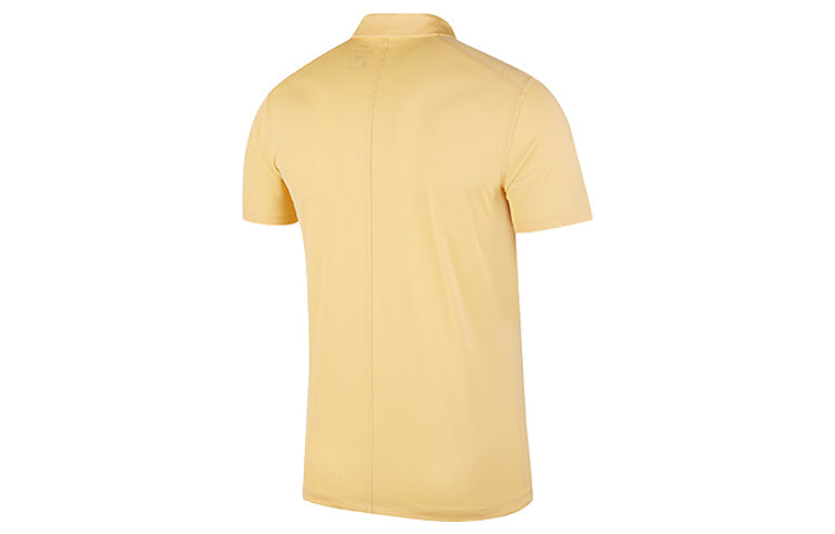 Nike Dri-Fit Victory Slim Fit Version Golf lapel Short Sleeve Polo Shirt Gold Sky gold BV0359-251