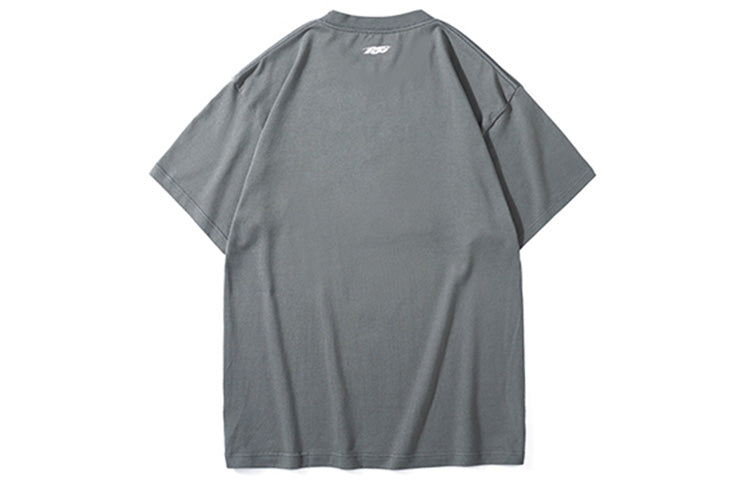 PJs Vigor Surf Retro Leopard print Logo Alphabet Casual Oversize Short Sleeve Couple Style Gray 20SSTS1017-P