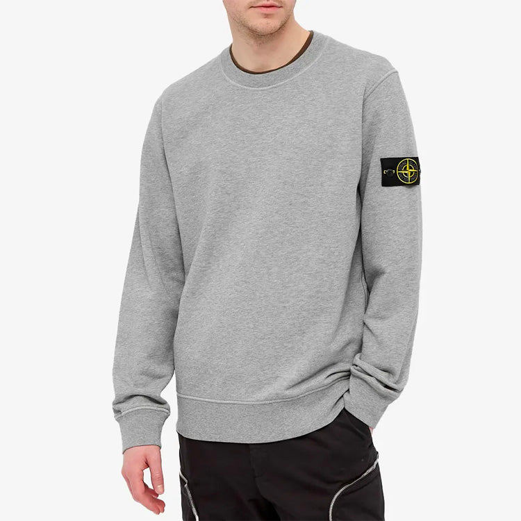 STONE ISLAND Garment Dyed Sweatshirt 'Melange Grey' 741563051-V0M64