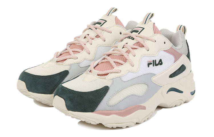 FILA Ray Tracer Low Top Running Shoes White/Pink/Green 1RM01153_108