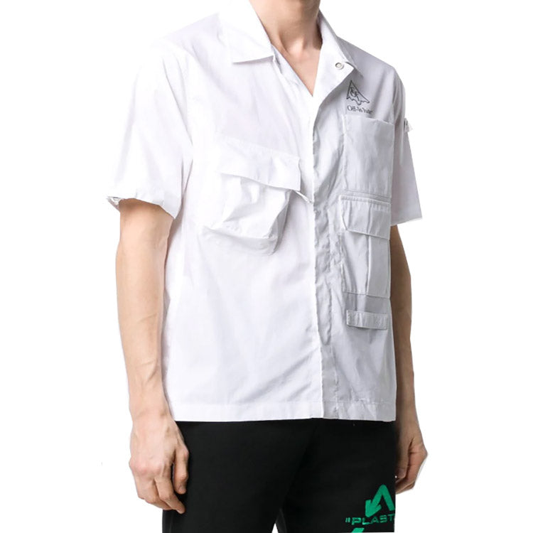 Off-White Hand Painted Printing Shirt Men White OMGA116S20H920170110
