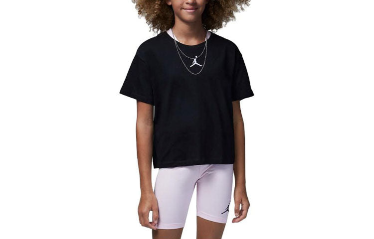 (GS) Air Jordan Logo T-Shirt 'Black' 45A770-023