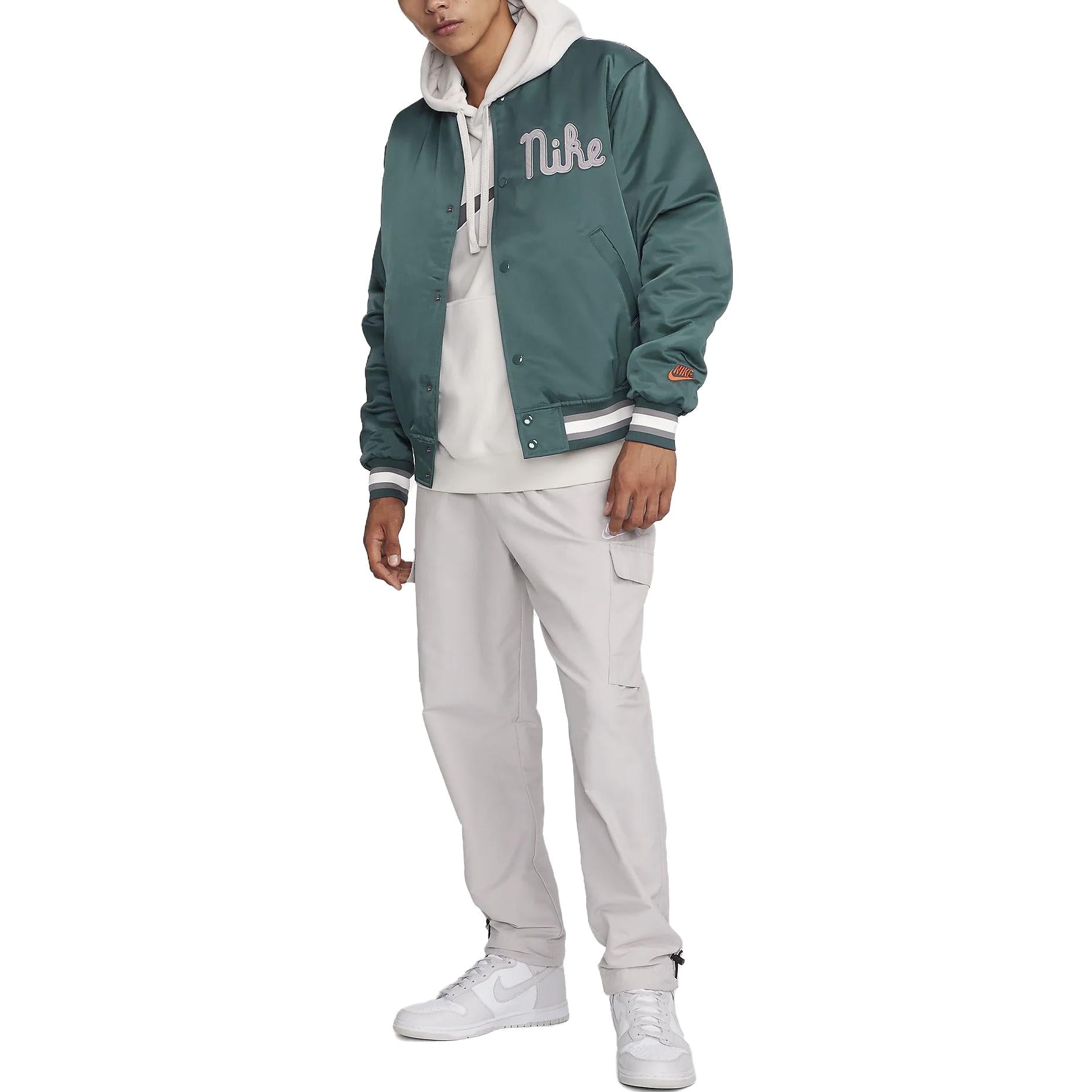 Nike Dugout Loose Satin Jacket 'Green' FQ7970-328