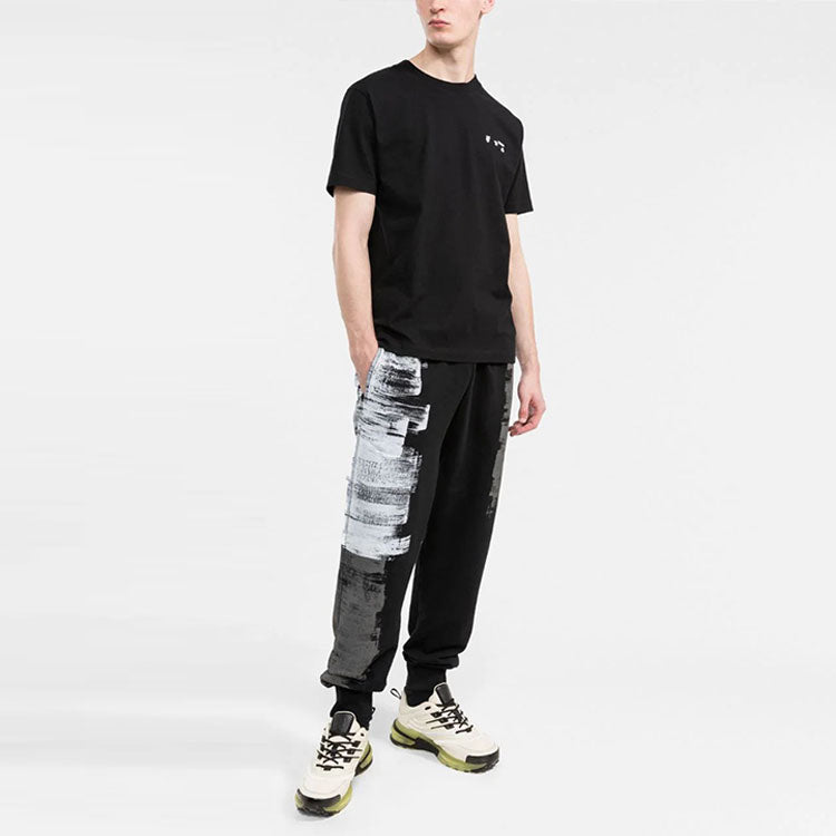 Off-White SS22 Logo Printing Short Sleeve Black OMAA027C99JER0041001